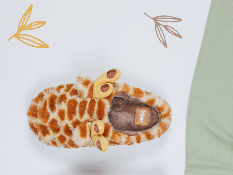 Pantofole Con Animali Sorridenti - Scimmia, Giraffa E Ragno, Morbide