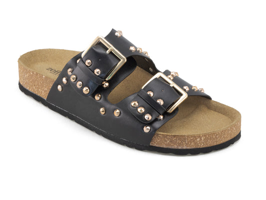 CIABATTE DONNA NERE SELFIE ROCK ZEFFIRINO CON BORCHIE