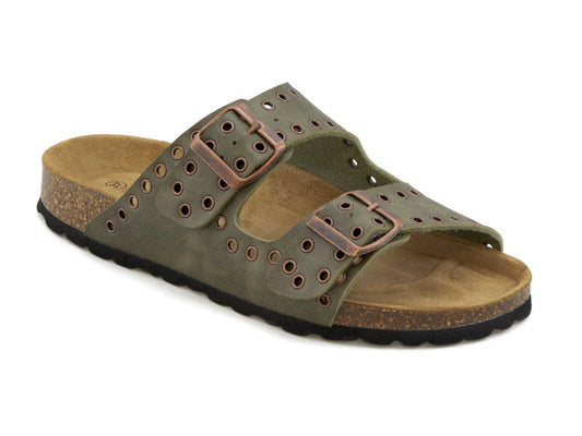 ciabatte da passeggio donna zeffirino doppia fibbia Queen colore salvia