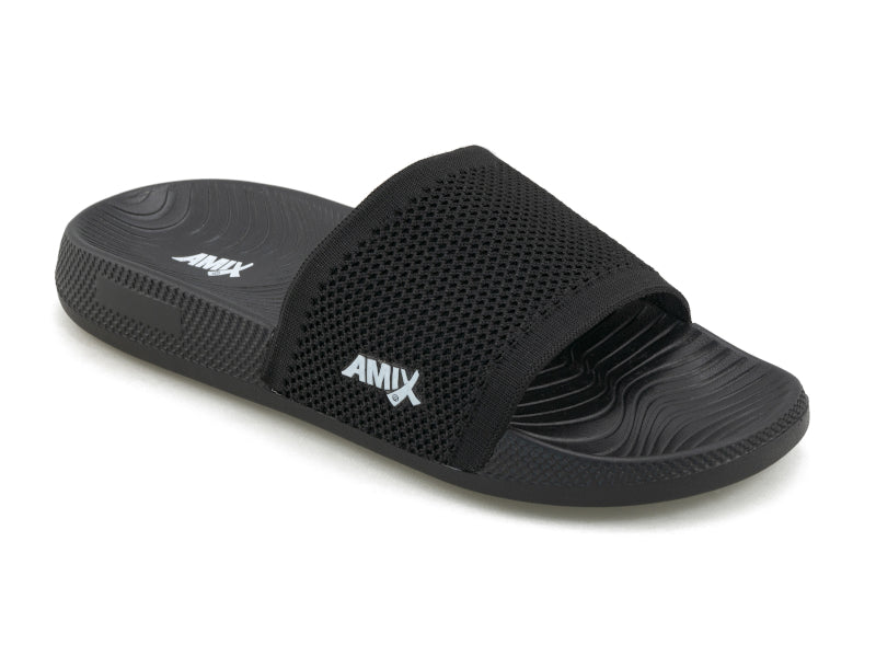 ciabatte mare uomo nere amix stork u3 mymix tessut