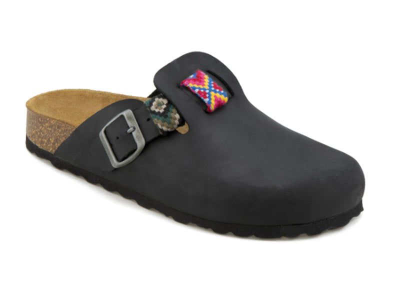 ZEFFIRINO_SABOT_donna_VISIONARY_INDIAN_NERO_boston_intrecciato