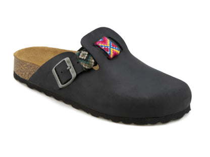 ZEFFIRINO_SABOT_donna_VISIONARY_INDIAN_NERO_boston_intrecciato