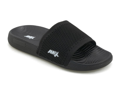ciabatte mare uomo nere amix stork u3 mymix tessut