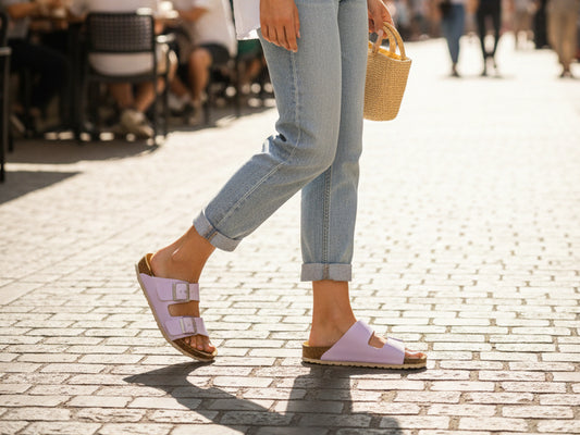 zeffirino_sandali_donna_doppia_fascia_lilla_indossate_dettaglio