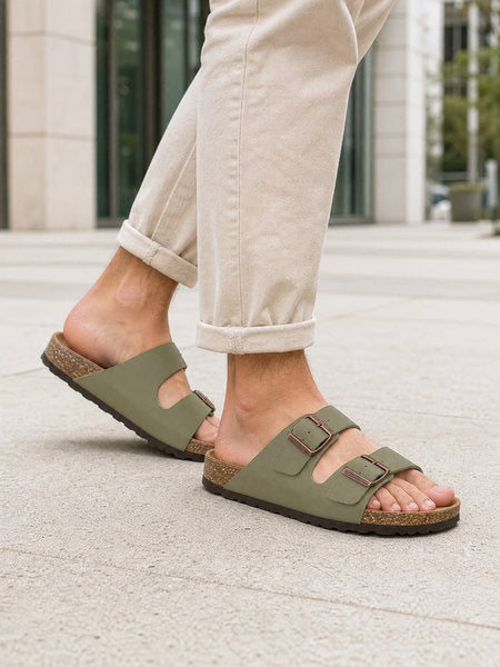 zeffirino_sandali_uomo_doppia_fascia_barrio_salvia_indossata_pantaloni