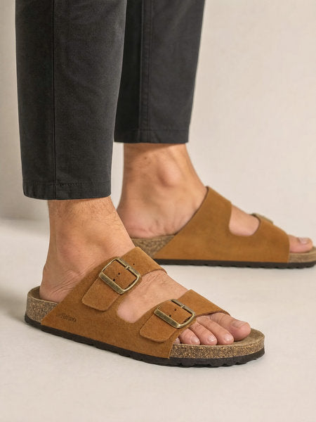 zeffirino_sandali_uomo_tulsa_doppia_fascia_cognac_indossata_pantalone_scuso